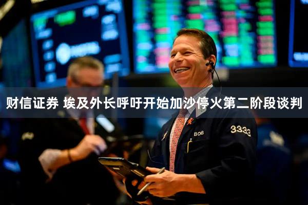 财信证券 埃及外长呼吁开始加沙停火第二阶段谈判